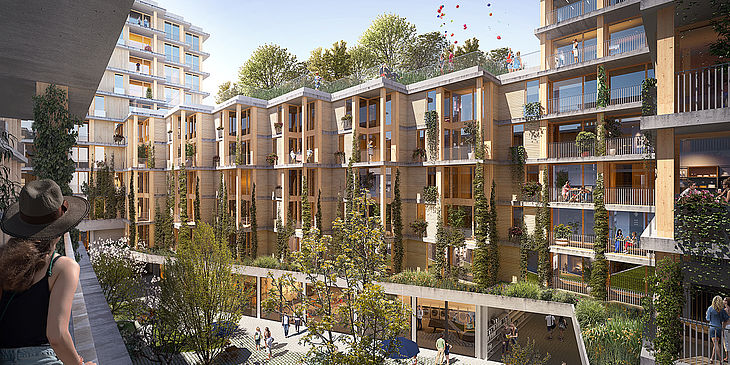 OeSW_BtwNL-D12_Blick Innenhof  ©Dietrich Untertrifaller Architekten ZT GmbH OeSW_BtwNL-D12_Blick Innenhof