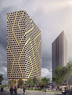 Q-Tower_Ansicht Plaza